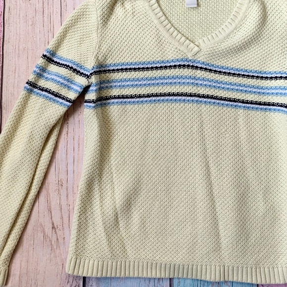 Christopher & Banks Light yellow v neck Sweater - Picture 3 of 9